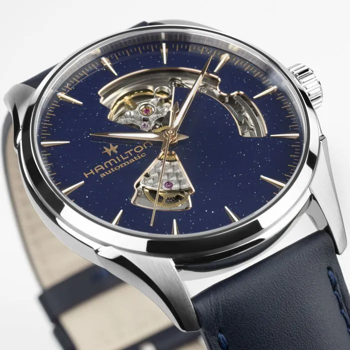 Hamilton Jazzmaster Open Heart Auto Mavi H32705640 detay görseli 5