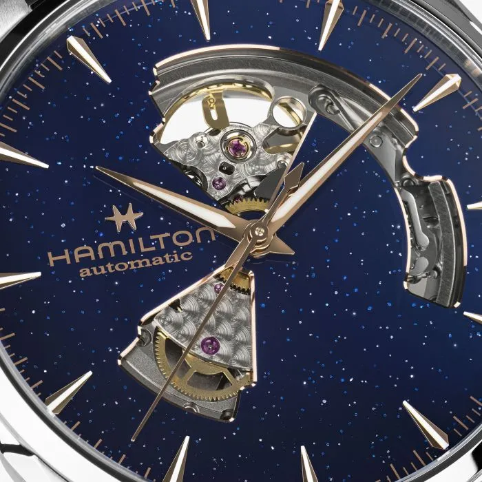 Hamilton Jazzmaster Open Heart Auto Mavi H32705640 detay görseli 2
