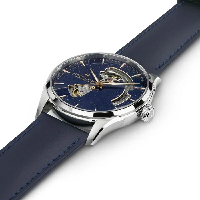 Hamilton Jazzmaster Open Heart Auto Mavi H32705640 detay görseli 1