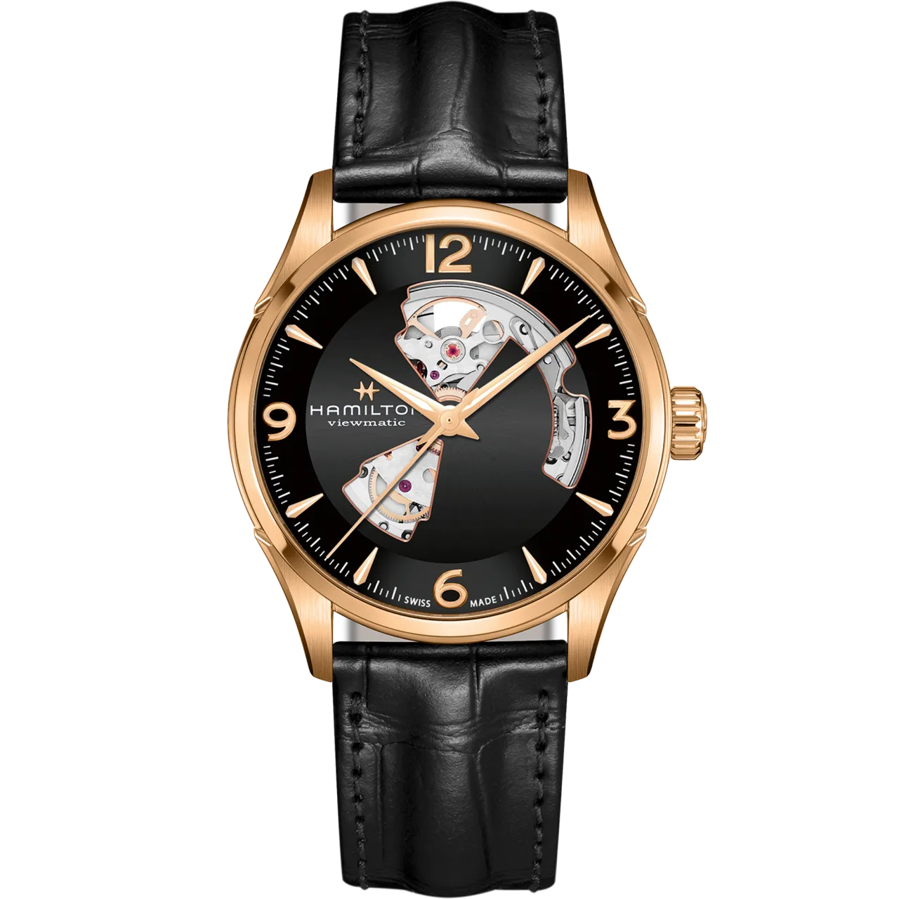 Hamilton Jazzmaster Open Heart Auto Black H32735731 detay görseli 1