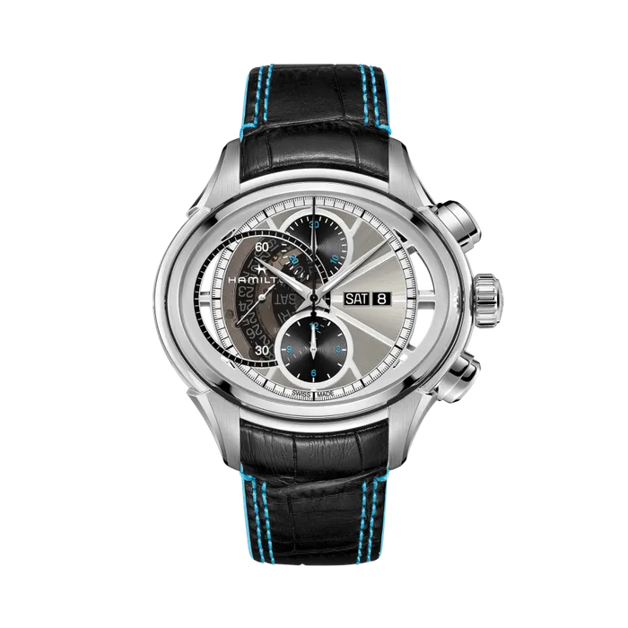 Hamilton Jazzmaster Face 2 Face II Auto Chrono Otomatik Silver H32866781