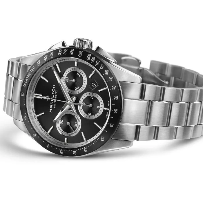 Hamilton Jazzmaster Performer Auto Chrono Otomatik Siyah H36606130 detay görseli 2