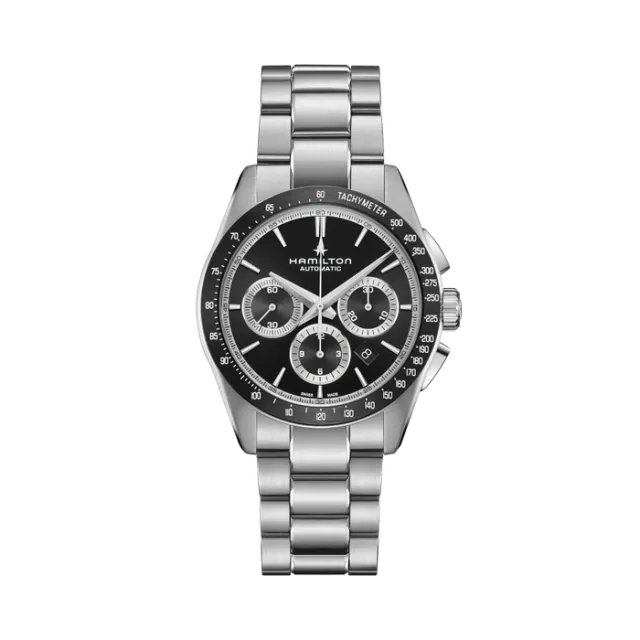 Beğenmek için çift tıkla Hamilton Jazzmaster Performer Auto Chrono Otomatik Siyah H36606130 Görsel 1