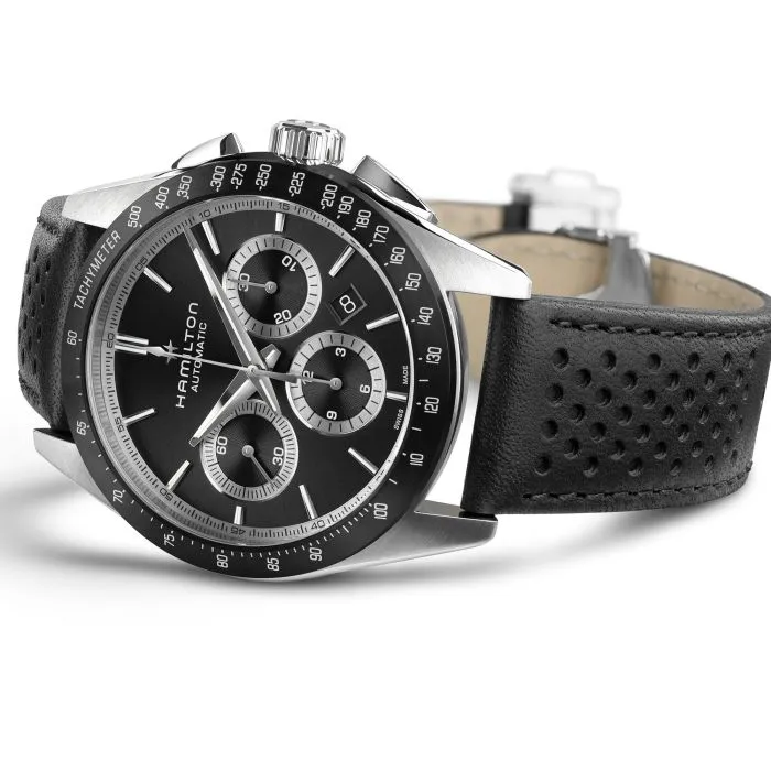 Hamilton Jazzmaster Performer Auto Chrono Siyah H36606730 detay görseli 2