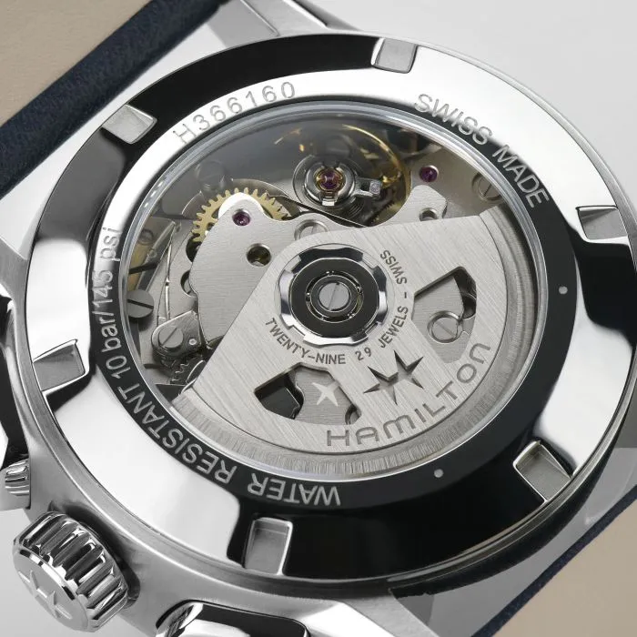 Hamilton Jazzmaster Performer Auto Chrono Otomatik Mavi H36616640 detay görseli 3