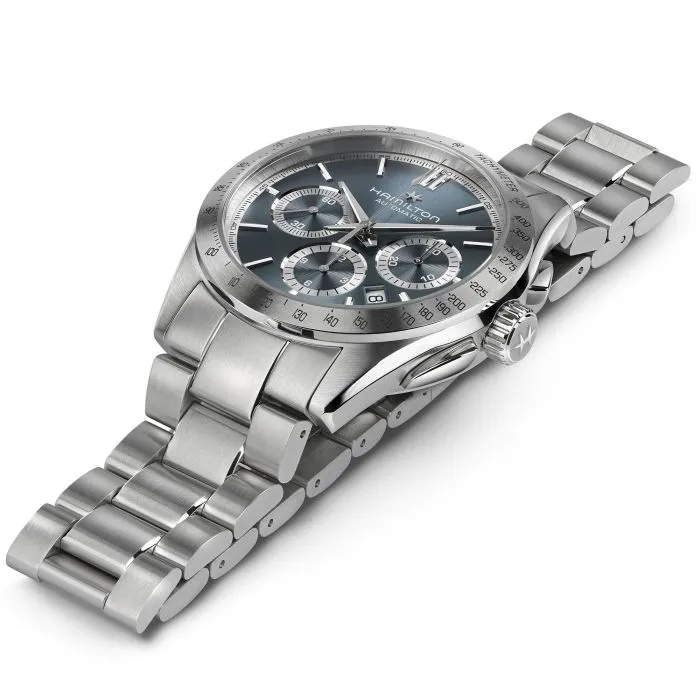 Hamilton Jazzmaster Performer Auto Chrono Otomatik Mavi H36656140 detay görseli 2