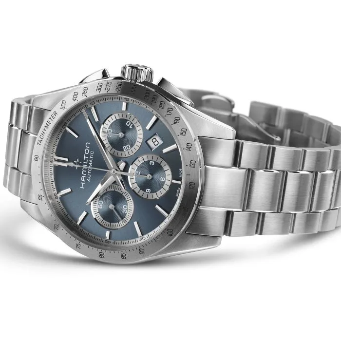 Hamilton Jazzmaster Performer Auto Chrono Otomatik Mavi H36656140 detay görseli 3