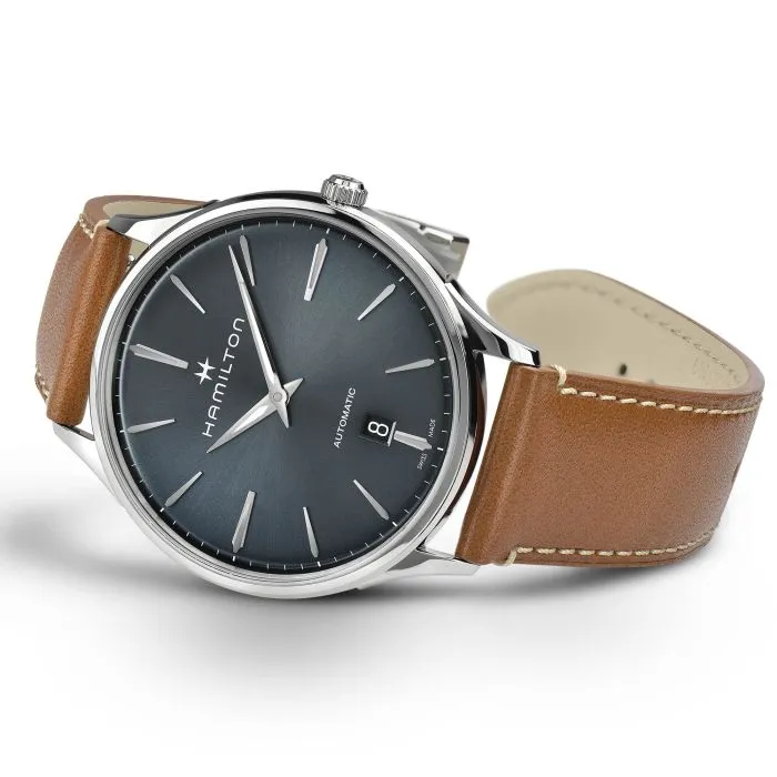 Hamilton Jazzmaster Thinline Auto Mavi H38525541 detay görseli 4