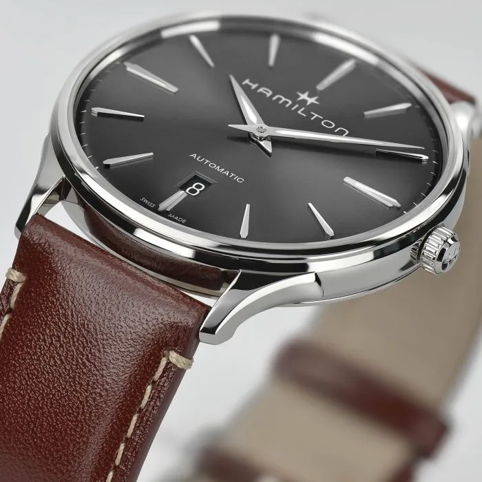 Hamilton Jazzmaster Thinline Auto Otomatik Gri H38525881 detay görseli 2