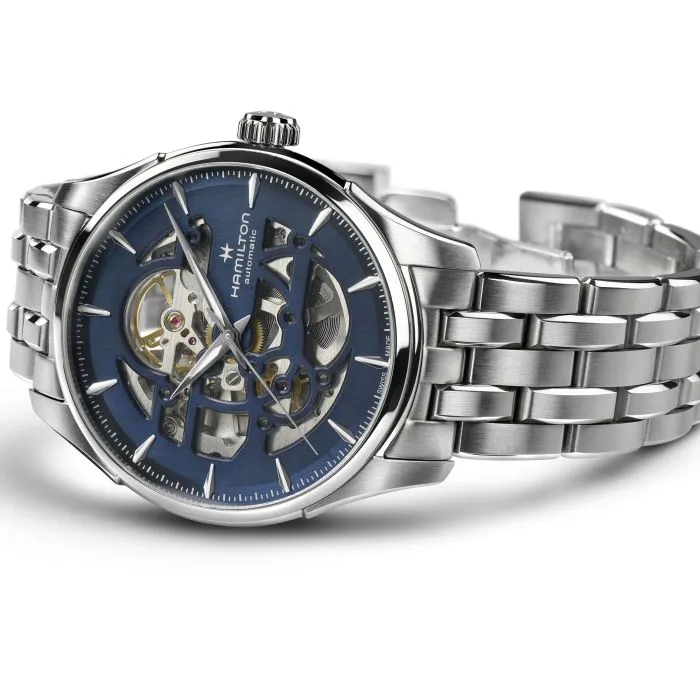 Hamilton Jazzmaster Skeleton Auto Mavi H42535141 detay görseli 2