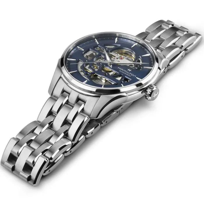 Hamilton Jazzmaster Skeleton Auto Mavi H42535141 detay görseli 1