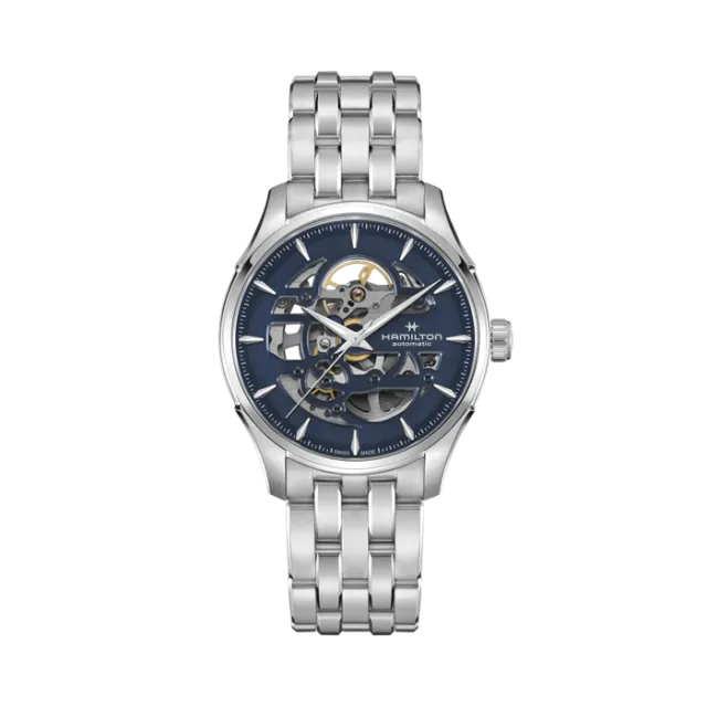 Beğenmek için çift tıkla Hamilton Jazzmaster Skeleton Auto Mavi H42535141 Görsel 1