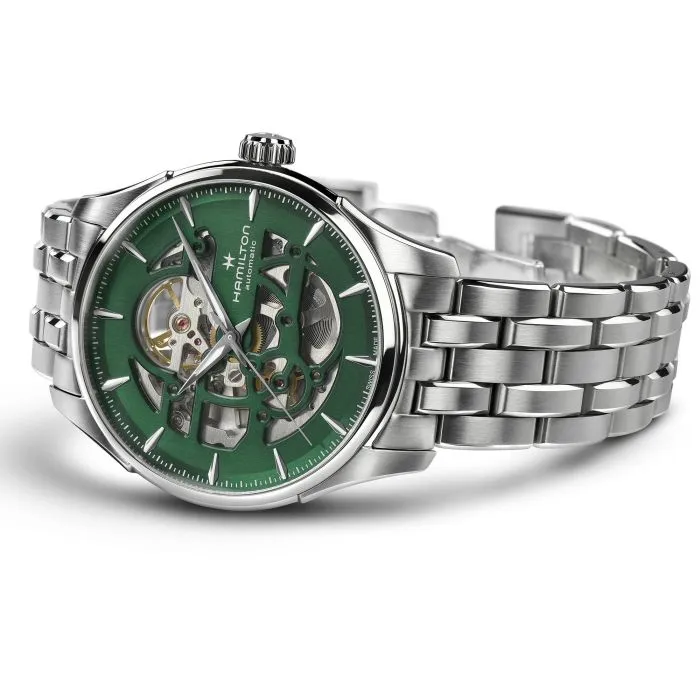 Hamilton Jazzmaster Skeleton Auto Green H42535160 detay görseli 5