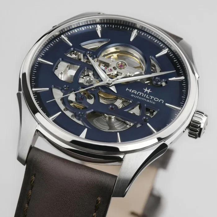 Hamilton Jazzmaster Skeleton Auto Mavi H42535541 detay görseli 3