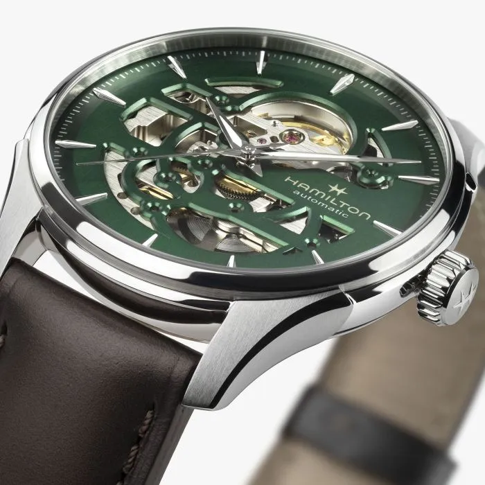 Hamilton Jazzmaster Skeleton Auto Green H42535560 detay görseli 4