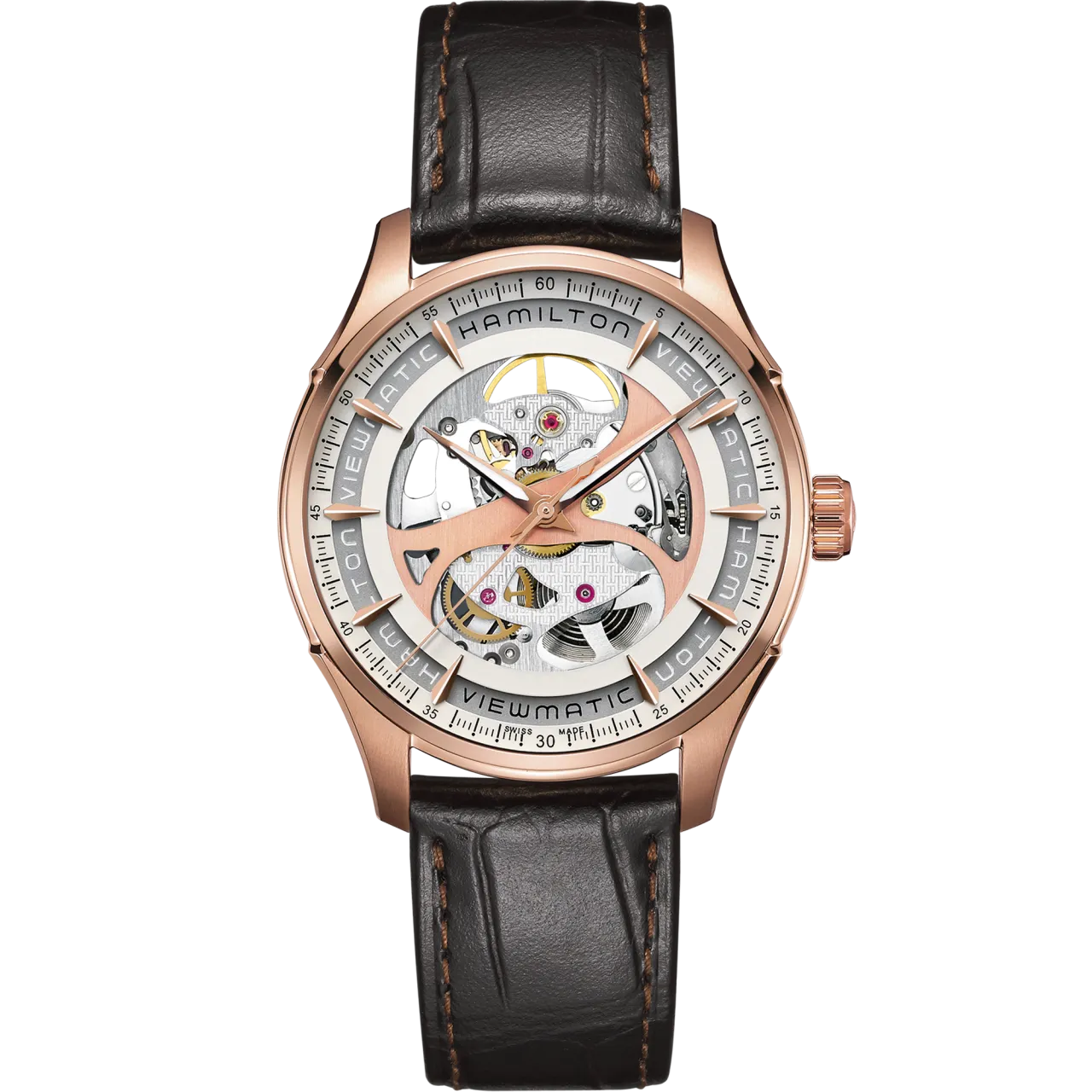 Hamilton Jazzmaster Viewmatic Skeleton Gent Auto Silver H42545551 detay görseli 1