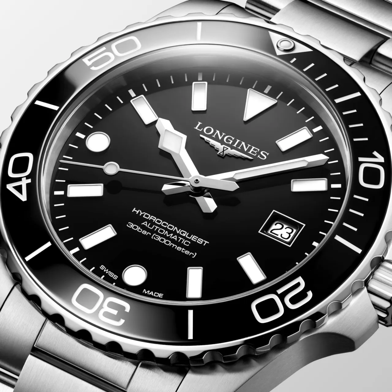 Longines Hydroconquest Otomatik Siyah Laker Cilalı L37884566 detay görseli 1
