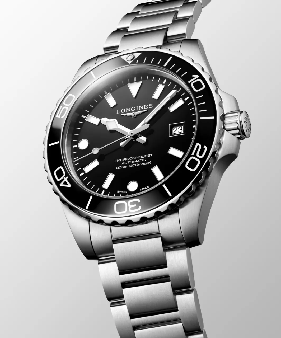 Longines Hydroconquest Otomatik Siyah Laker Cilalı L37884566 detay görseli 3