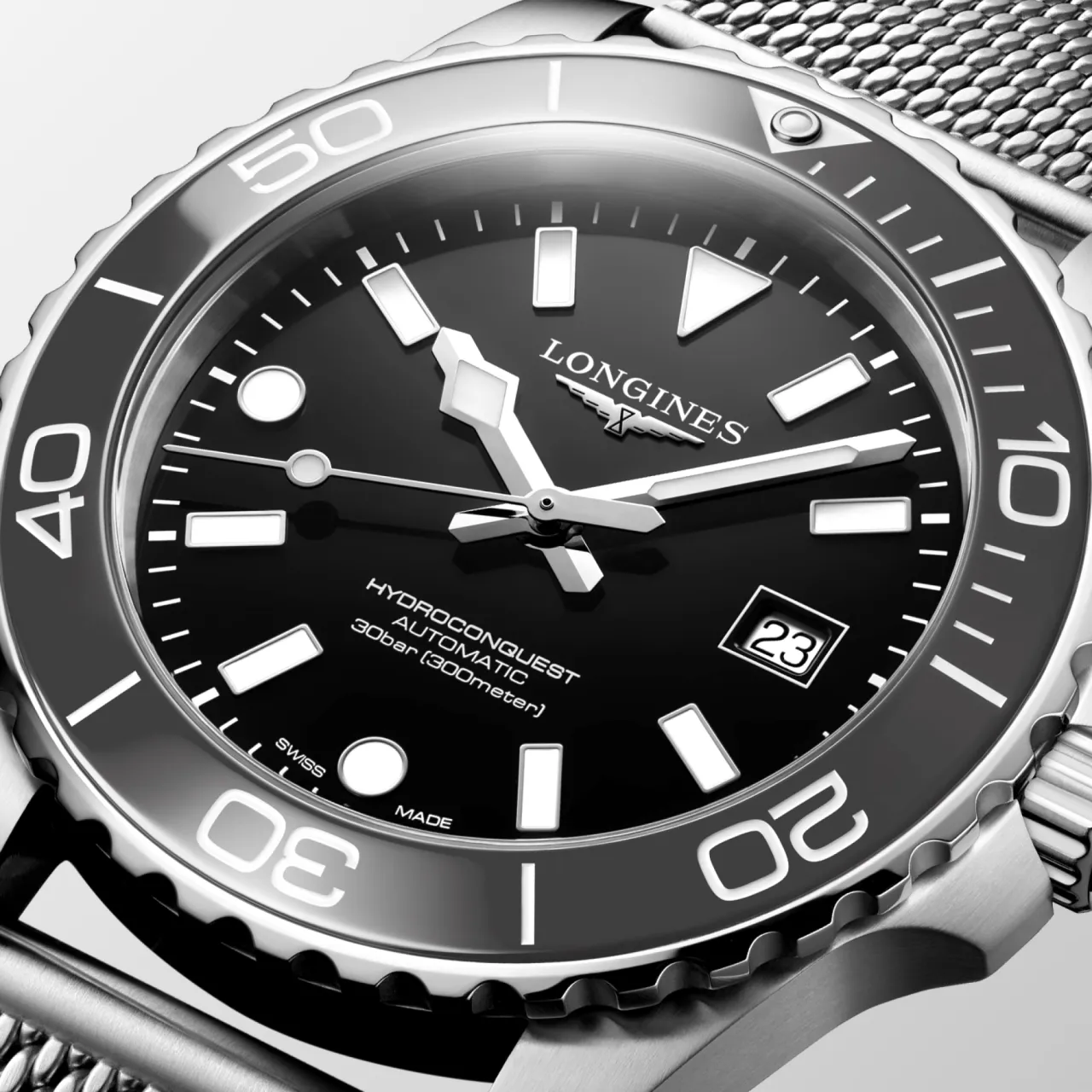 Longines Hydroconquest Otomatik Siyah Laker Cilalı L37884706 detay görseli 1