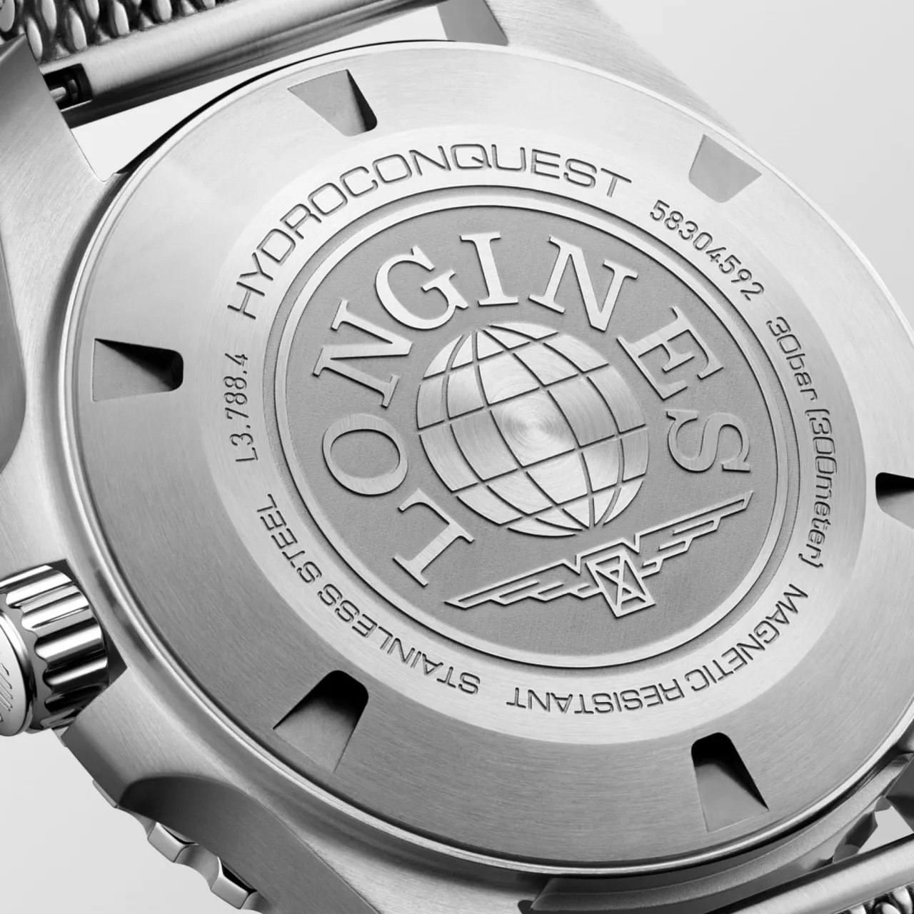 Longines Hydroconquest Otomatik Siyah Laker Cilalı L3784906 detay görseli 3
