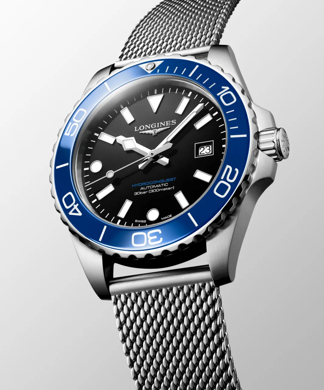 Longines Hydroconquest Otomatik Siyah Laker Cilalı L3784906 detay görseli 5
