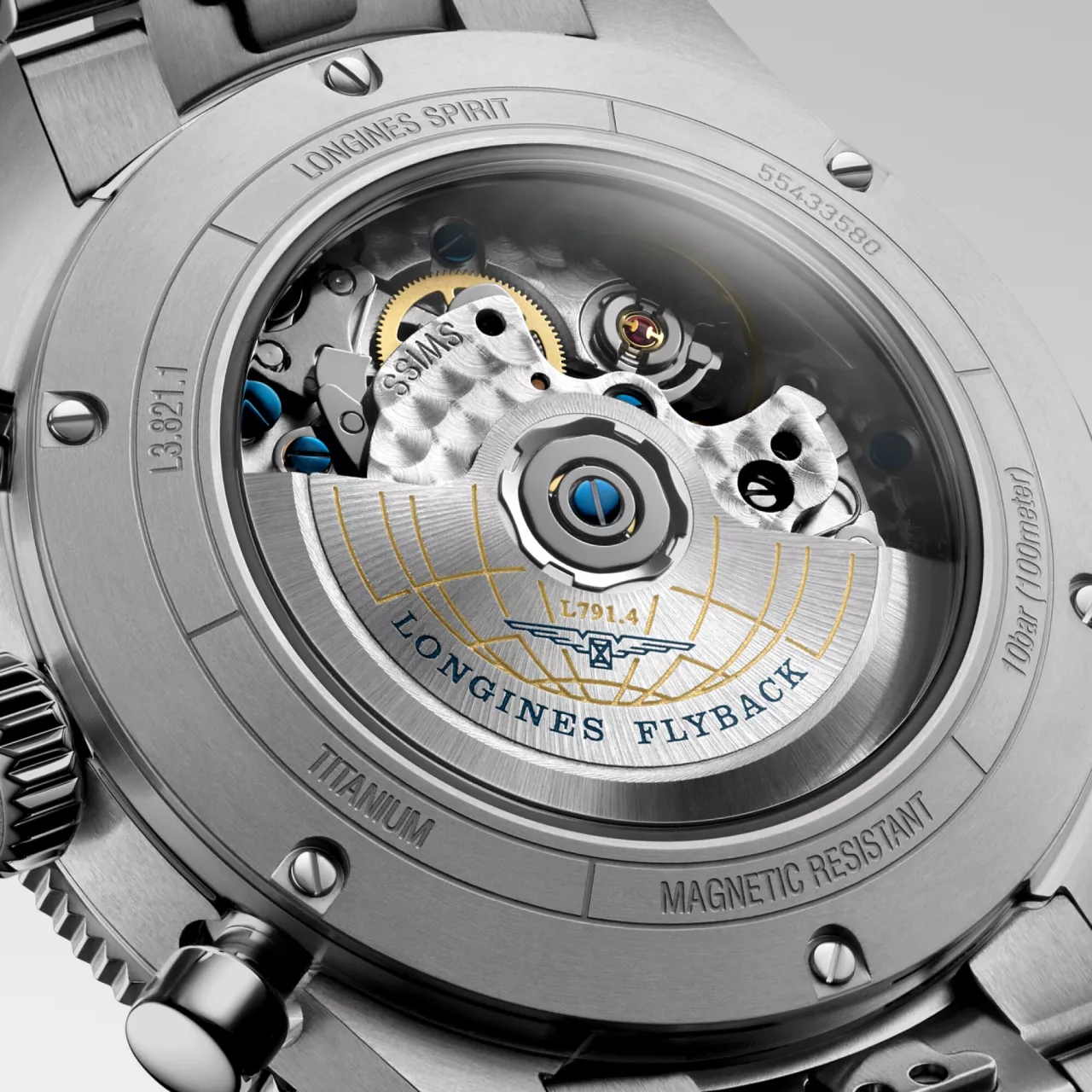 Longines Spirit Flyback Titanium L3.821.1.53.6 detay görseli 5