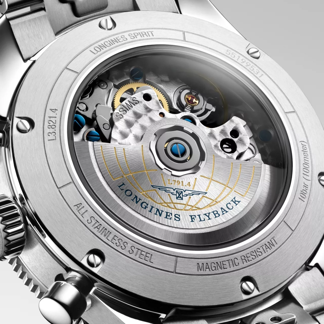 Longines Spirit Flyback L3.821.4.53.6 detay görseli 5