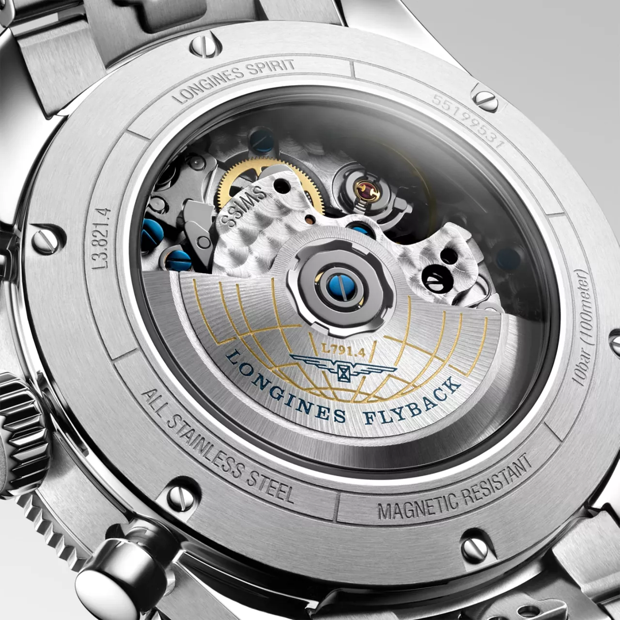 Longines Spirit Flyback L3.821.4.93.6 detay görseli 5