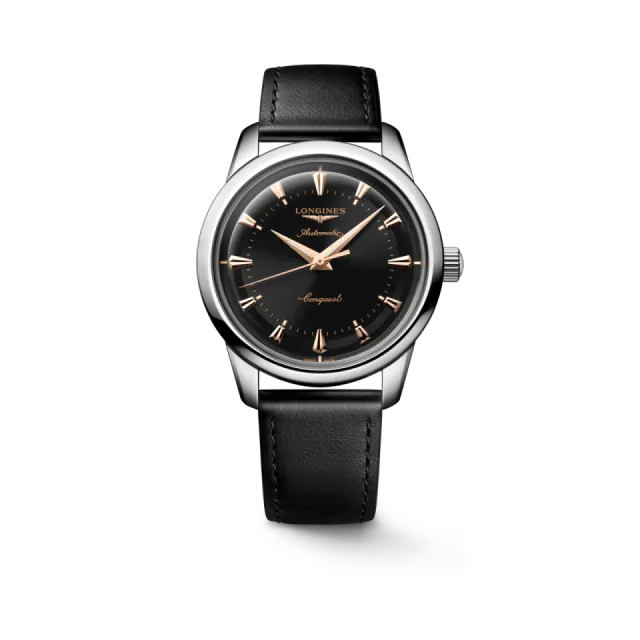 Beğenmek için çift tıkla Longines Conquest Heritage Otomatik Siyah L16504522 Görsel 1