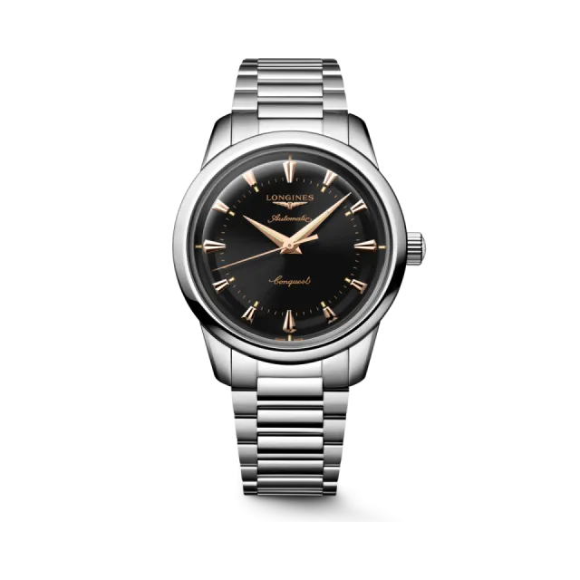 Beğenmek için çift tıkla Longines Conquest Heritage Otomatik Siyah Laker Cilalı L16504526 Görsel 1