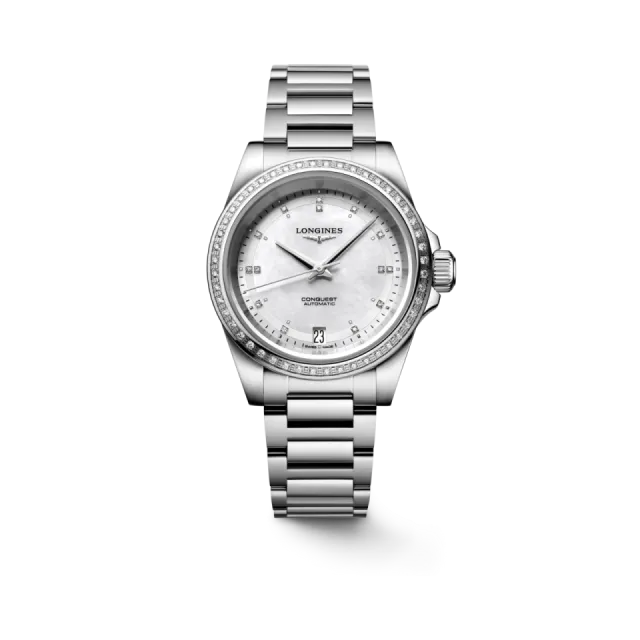 Beğenmek için çift tıkla Longines Conquest Otomatik Beyaz Sedef L34300876 Görsel 1