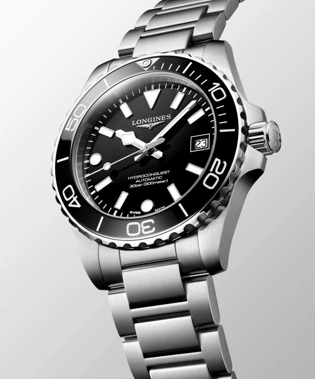 Longines Hydroconquest Otomatik Siyah Laker Cilalı L37794566 detay görseli 3