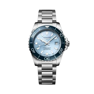 Longines Hydroconquest Özel Seri Buzlu Mavi Güneş Işını Desenli Otomatik L37794986