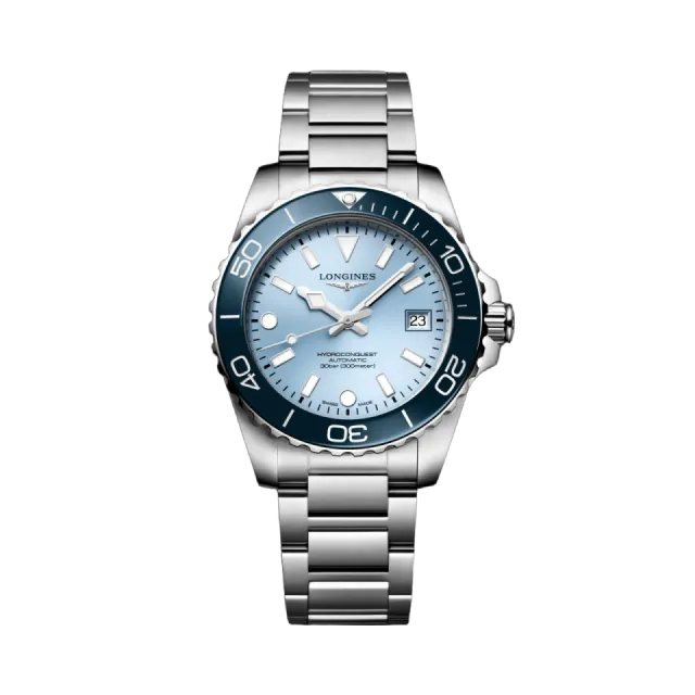 Longines Hydroconquest Özel Seri Buzlu Mavi Güneş Işını Desenli Otomatik L37794986 Görsel 1
