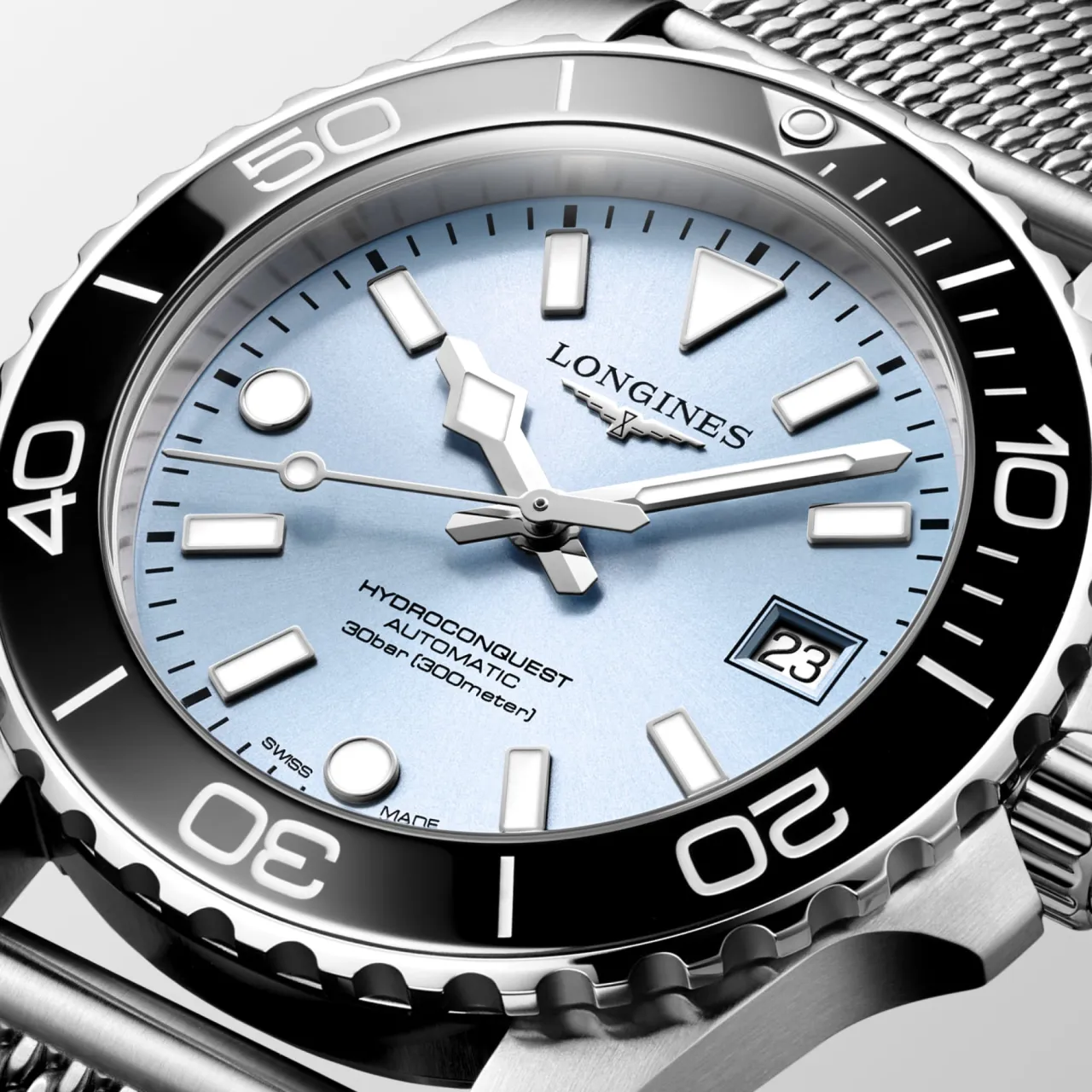 Longines Hydroconquest Otomatik Buzlu Mavi Güneş Işını Desenli L37794996 detay görseli 1