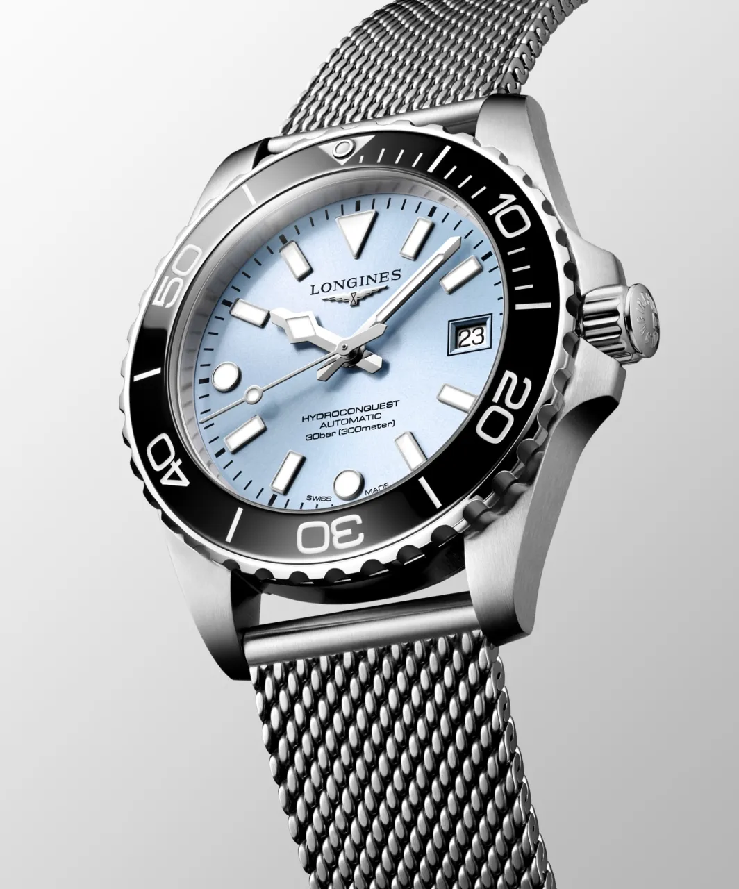 Longines Hydroconquest Otomatik Buzlu Mavi Güneş Işını Desenli L37794996 detay görseli 3