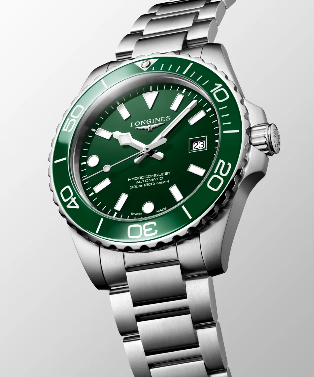 Longines Hydroconquest Otomatik Yeşil Laker Cilalı L37884066 detay görseli 4