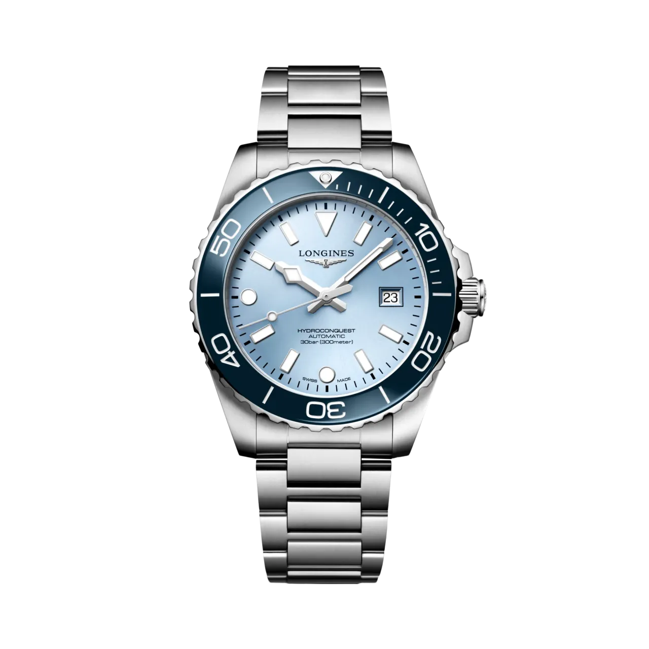 Longines Hydroconquest Özel Seri Buzlu Mavi Güneş Işığı Desenli Otomatik L37884986