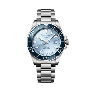 Longines Hydroconquest Özel Seri Buzlu Mavi Güneş Işığı Desenli Otomatik L37884986