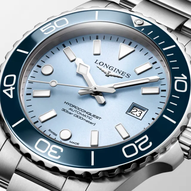 Longines Hydroconquest Özel Seri Buzlu Mavi Güneş Işığı Desenli Otomatik L37884986 Görsel 2