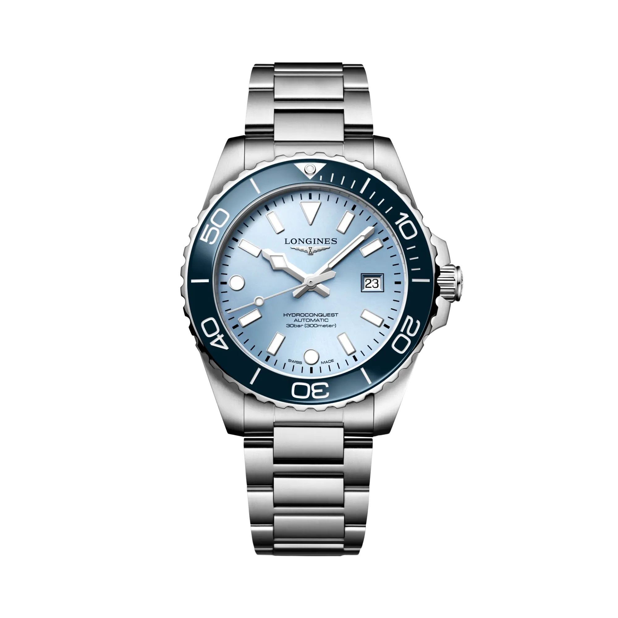 Longines Hydroconquest Özel Seri Buzlu Mavi Güneş Işığı Desenli Otomatik L37884986