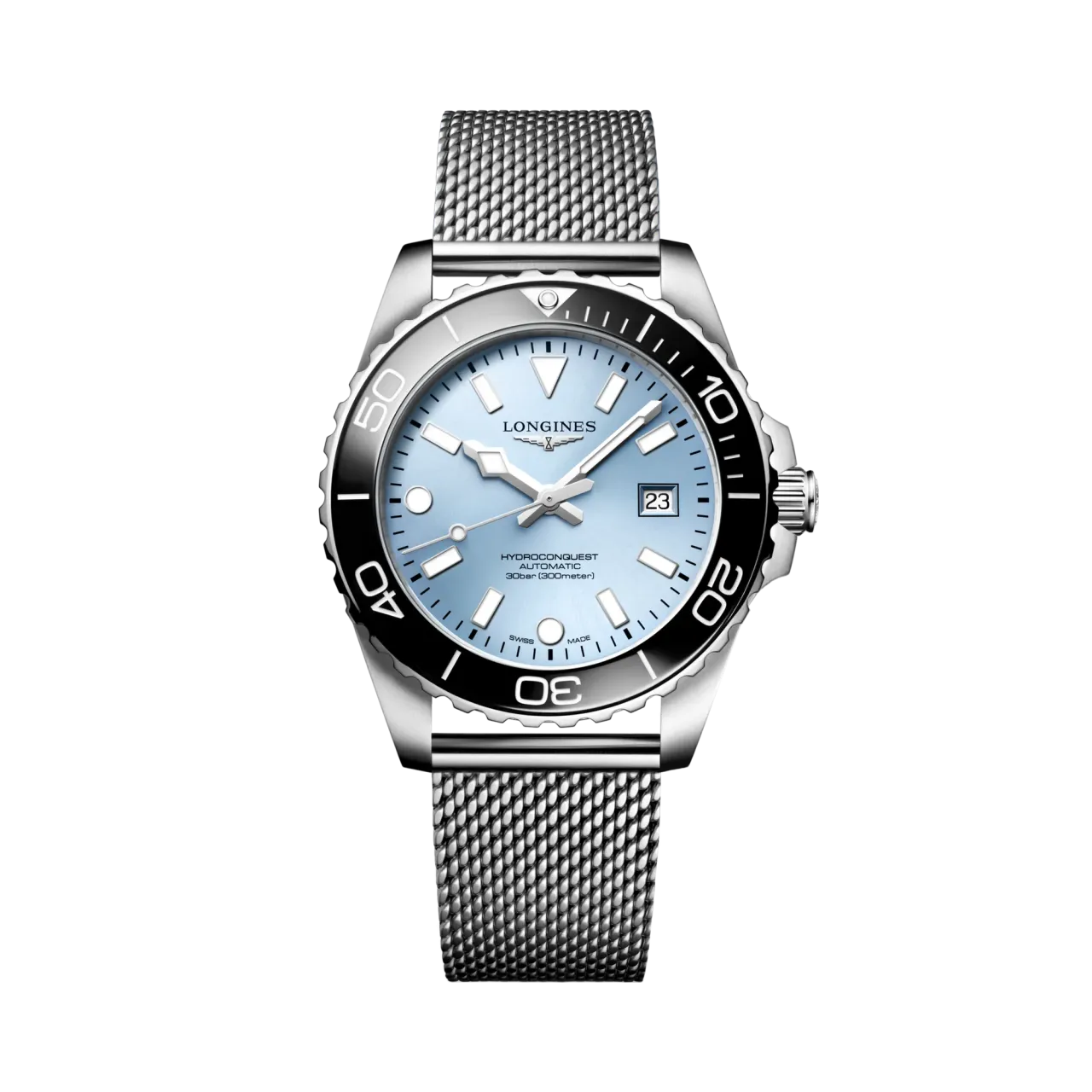 Longines Hydroconquest Otomatik Buzlu Mavi Güneş Işığı Desenli L37884996