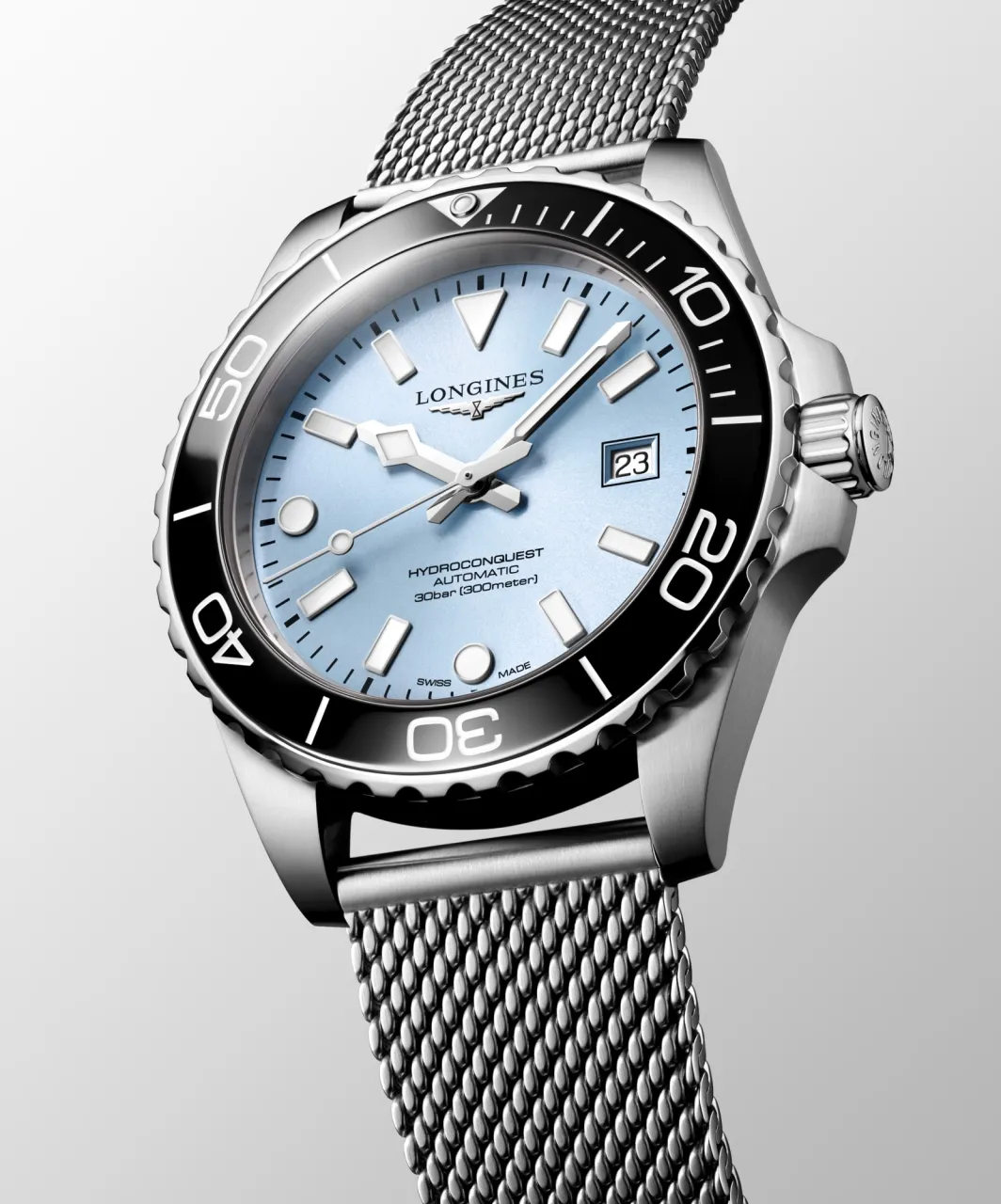 Longines Hydroconquest Otomatik Buzlu Mavi Güneş Işığı Desenli L37884996 detay görseli 5