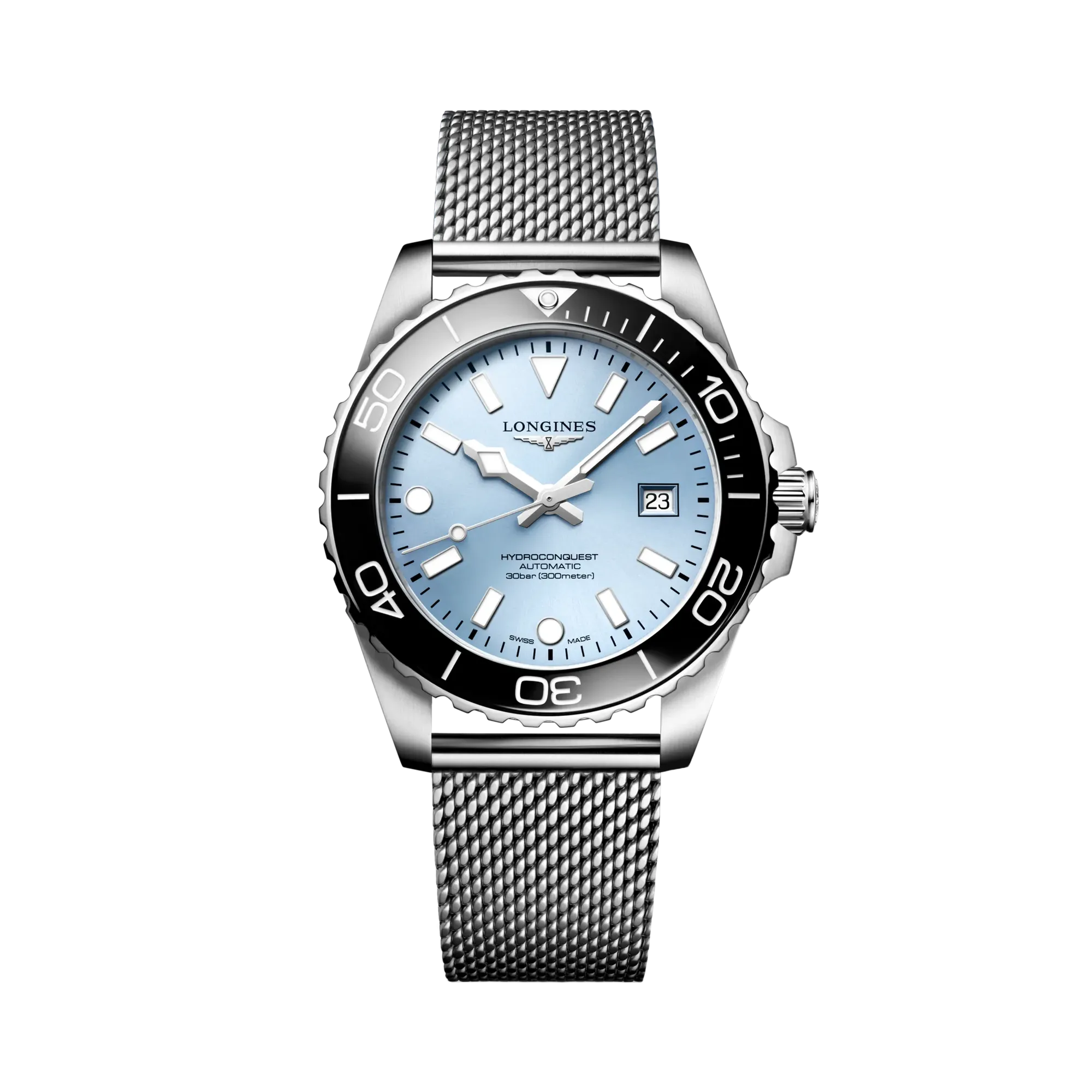 Longines Hydroconquest Otomatik Buzlu Mavi Güneş Işığı Desenli L37884996