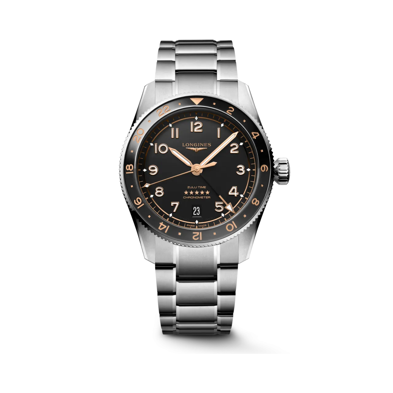 Longines Spirit Zulu Time Siyah Mat L38024506
