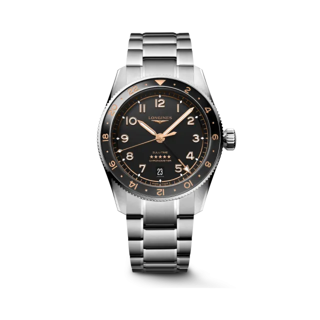 Beğenmek için çift tıkla Longines Spirit Zulu Time Siyah Mat L38024506 Görsel 1