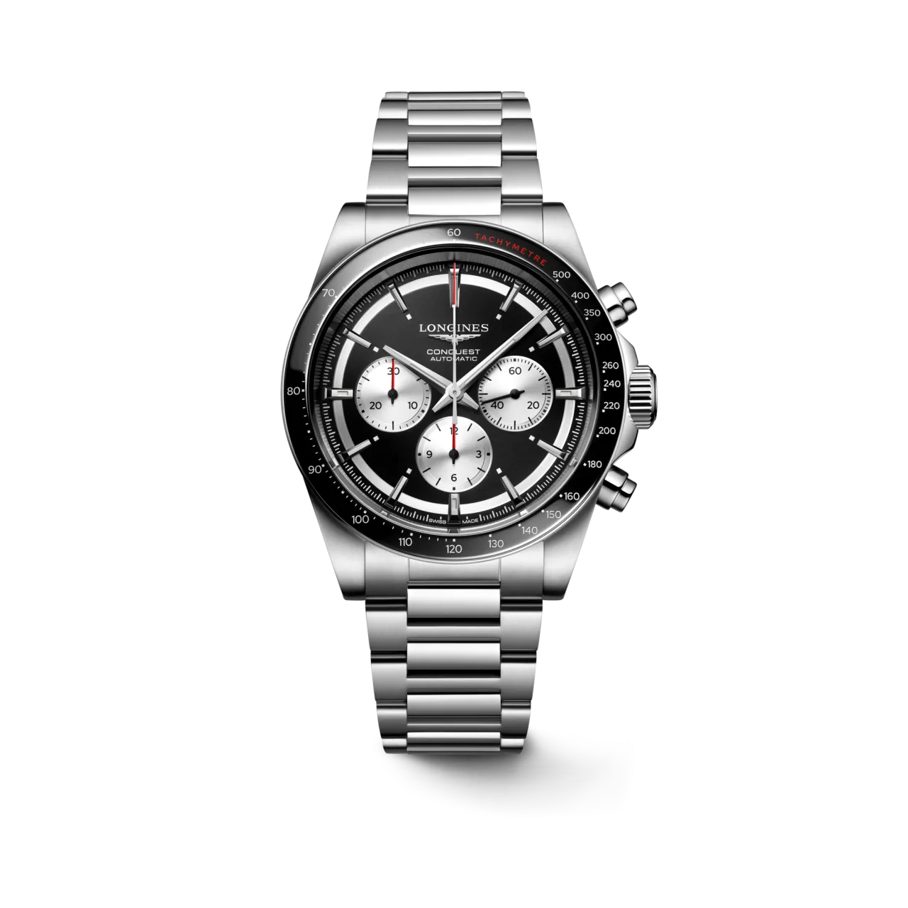 Longines Conquest Chronograph Otomatik Black Circular With Silver Counters L38354526