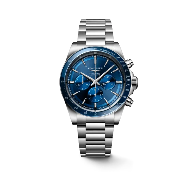 Beğenmek için çift tıkla Longines Conquest Chronograph Otomatik Mavi L38354926 Görsel 1