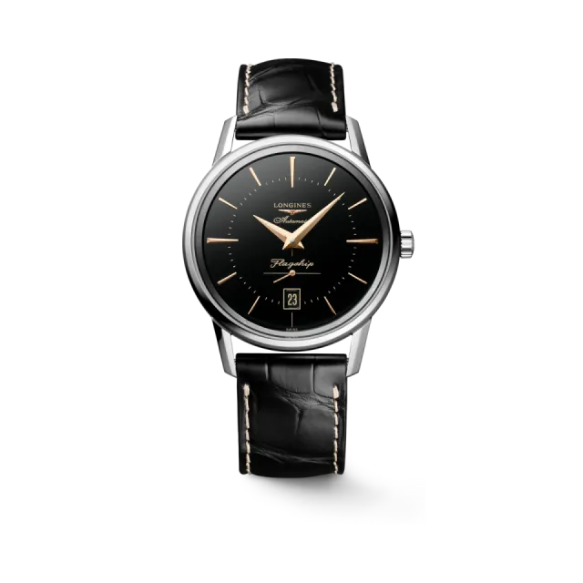 Beğenmek için çift tıkla Longines Flagship Heritage Otomatik Siyah L47954580 Görsel 1