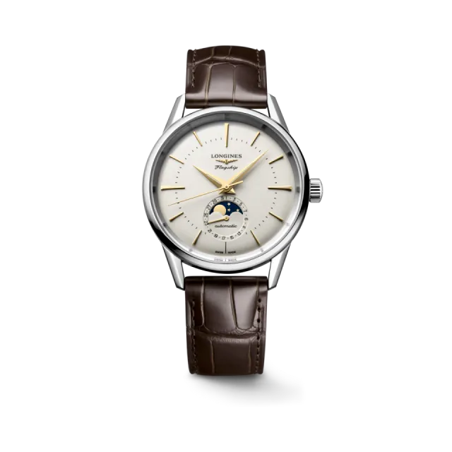 Beğenmek için çift tıkla Longines Flagship Heritage Moonphase Otomatik Fildişi L48154782 Görsel 1